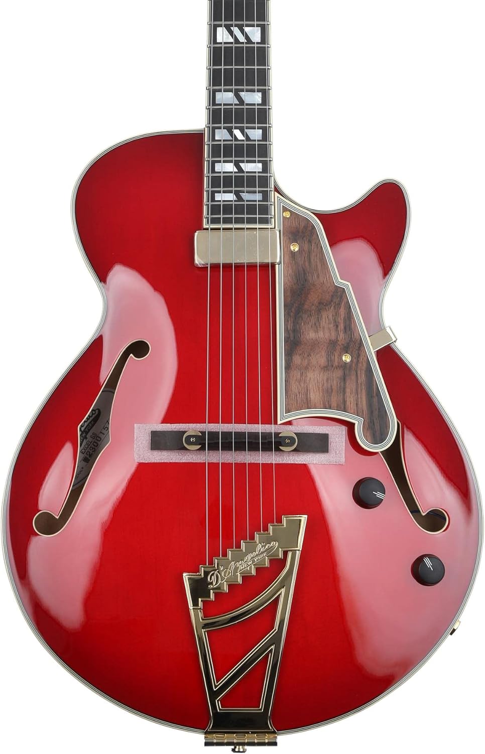 D'Angelico Excel SS Soho Hollowbody Electric Guitar - Dark Cherry Burst with Stairstep Tailpiece