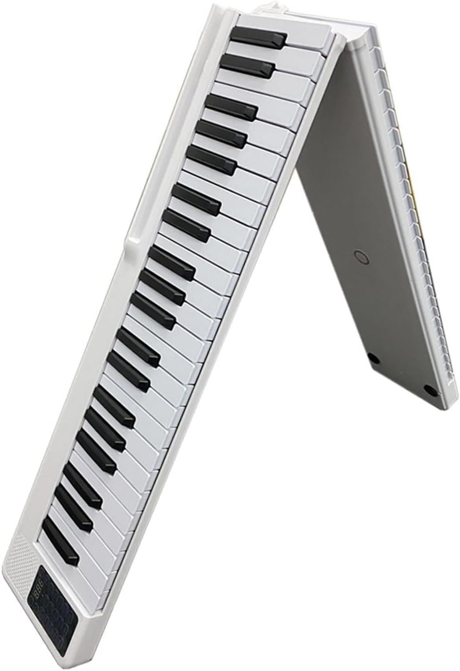 Folding Piano Keyboard 88 Keys, Touch-Sensitive Electric Piano, Portable Travel Piano, Rechargeable, Bluetooth & MIDI Support for Beginners (White)