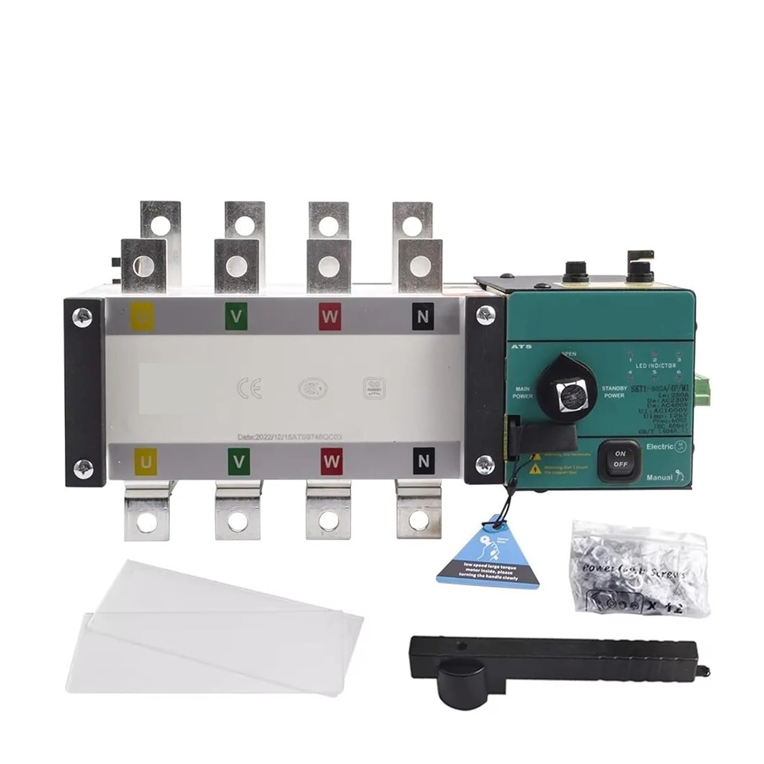ATS 1600A 4P Generator Automatic Transfer Switch Auto Manual Dual Power Transfer Switch Panel for Genset Parts