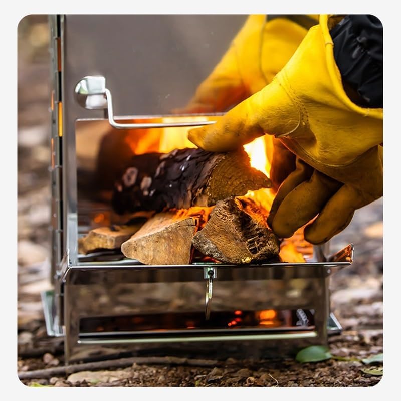 Outdoor Fireplaces Outdoor Garden Wood Burning Barbecue Stove Folding Fire Pit Bonfire Firewood Brazier for Camping Fire Pits