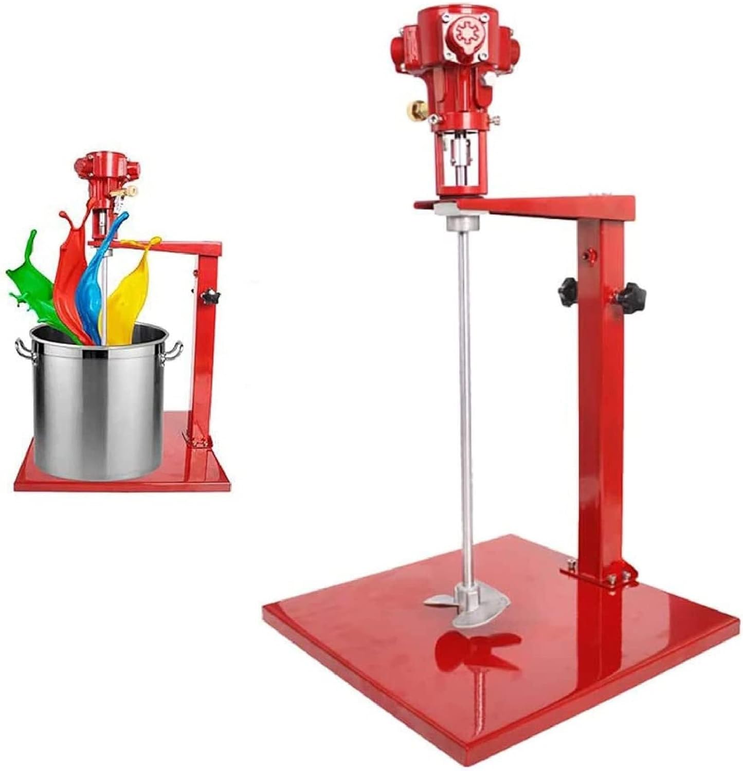 Automatic Lift Mixer, Pneumatic Paint Mixer 5 Gallon Air Agitator Lifting Stirring Machine For Dye/Resins/Liquid Medicine Mixing (Stainless Steel Impeller, Diameter 10cm)