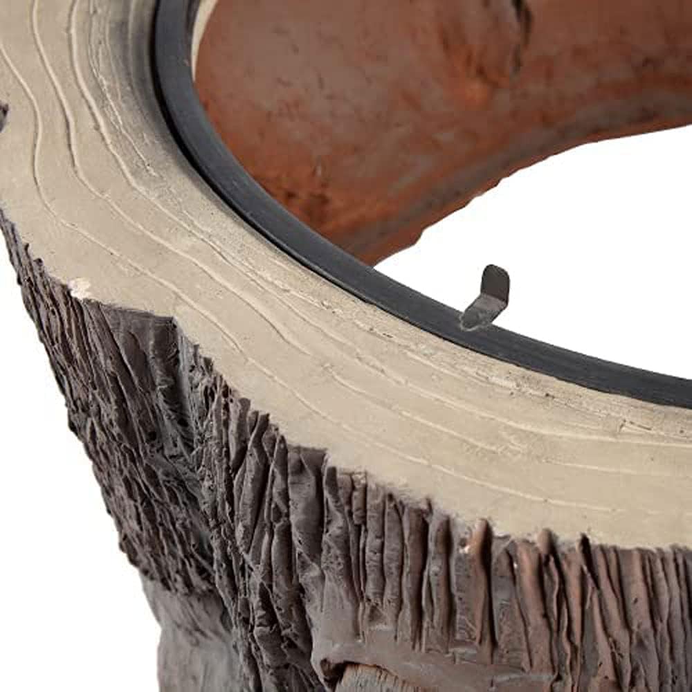 Campfire Patio Fire Pit, Fire Pit Outdoor Wood Burning,Outdoor Fire Pit Bowl, Round Wood Burning Patio Firebowl with Portable Poker and Spark Screen 29.5In