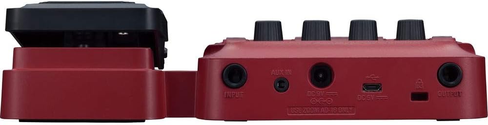 Zoom B1XFOUR Guitar MultiEffects Processor with Expression Pedal + 4 AA Batteries & Charger + Cable + Cloth - Top Value Bundle