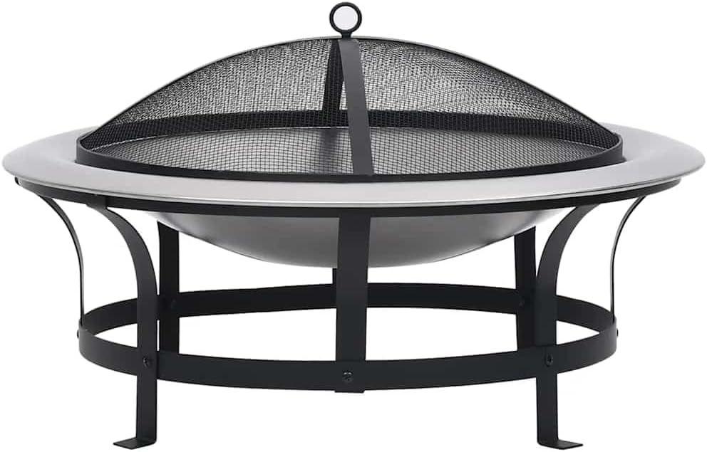 Outdoor Fire Pit with Grill, 29.9
