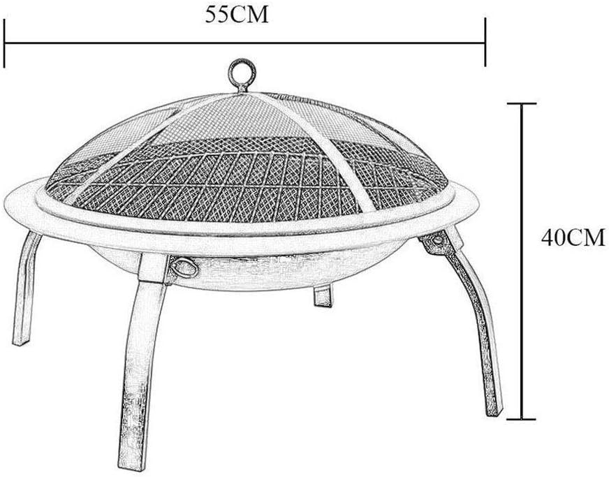Fire Pit - Large Round Wood Burning Backyard & Patio Firepit Bowl - le Domestic Indoor Barbecue