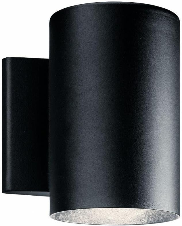 Kichler 11309BKTLED No Family Outdoor Wall-Small, 7.00x6.50x5.00, Textured Black