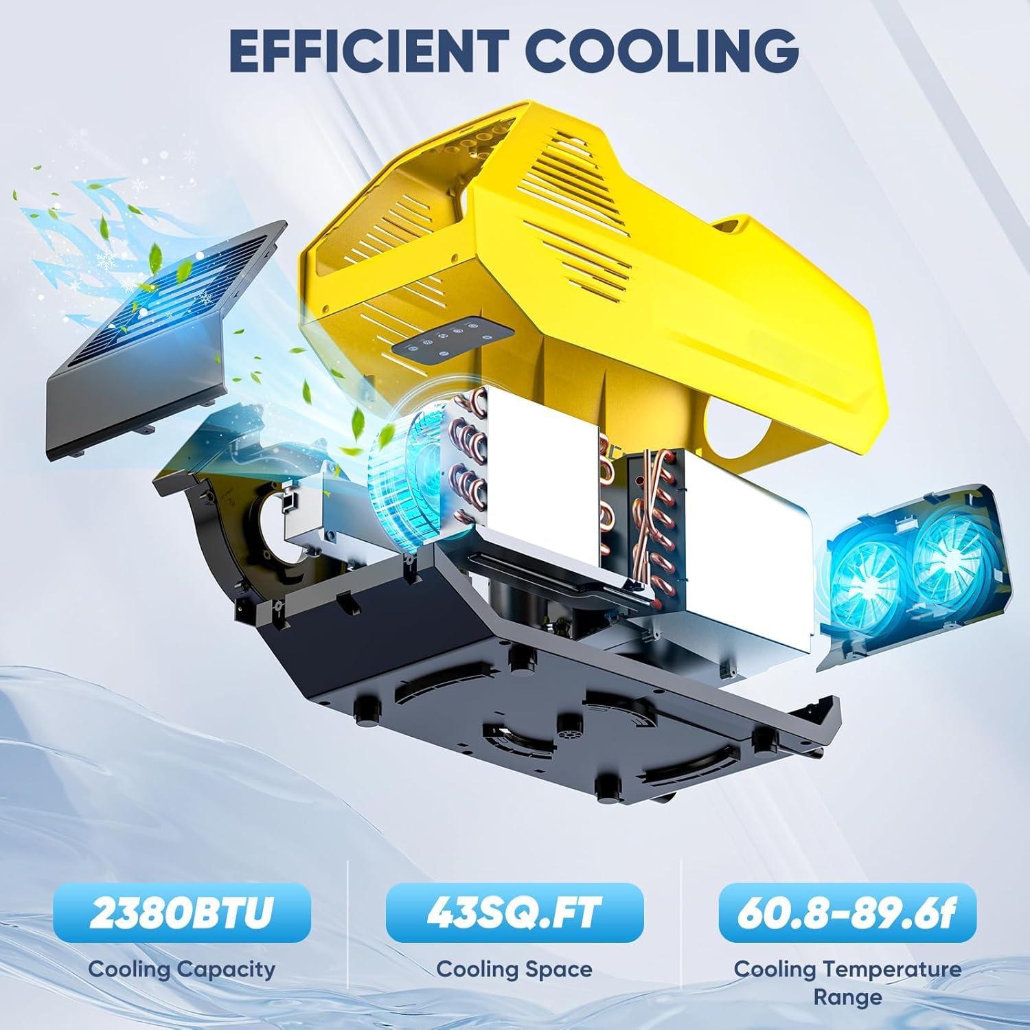 Portable Air Conditioner for Camping, 14Lbs Tent Air Conditioner,Quiet Operation and 240W Low Power Consumption Portable Ac for RV, Car