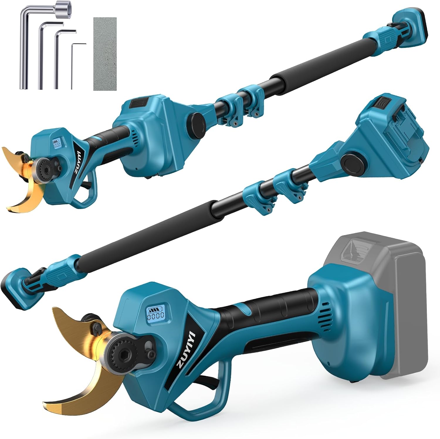 2-in-1 Cordless Pole Pruning Shears for Makita 18V Battery(NOT Included), 2.4