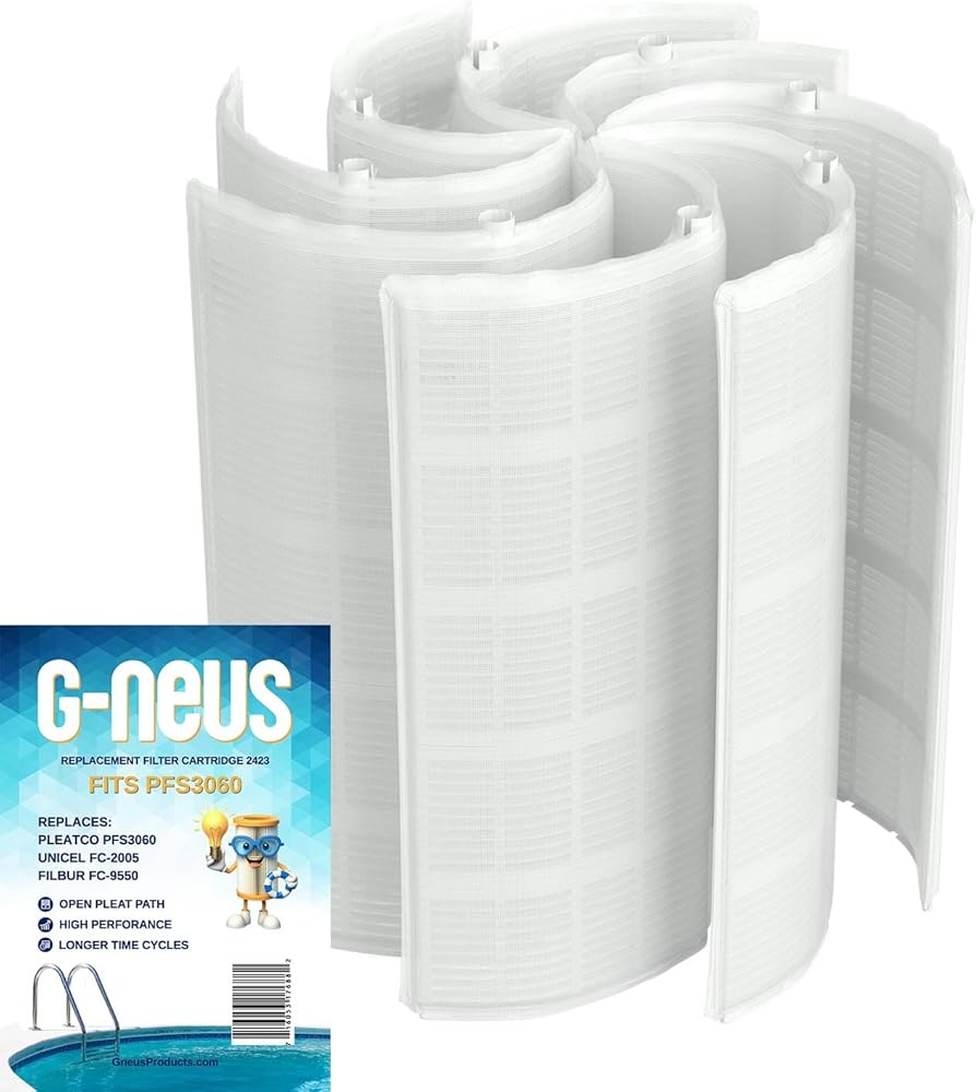 G-NEUS Pool & Spa Filter | Replaces Pleatco PFS3060, Unicel: FS-2005, Filbur: FC-955 | 36 Sq Ft Coverage | High Performance Replacement Filter Grid, 1 Pack