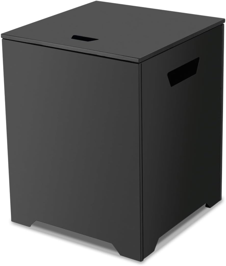 ThermoMate Propane Tank Cover Table, 20 LB Propane Tank Storage Box, Propane Tank Storage Hideaway Table for Fire Pit and Gas Griddle Black