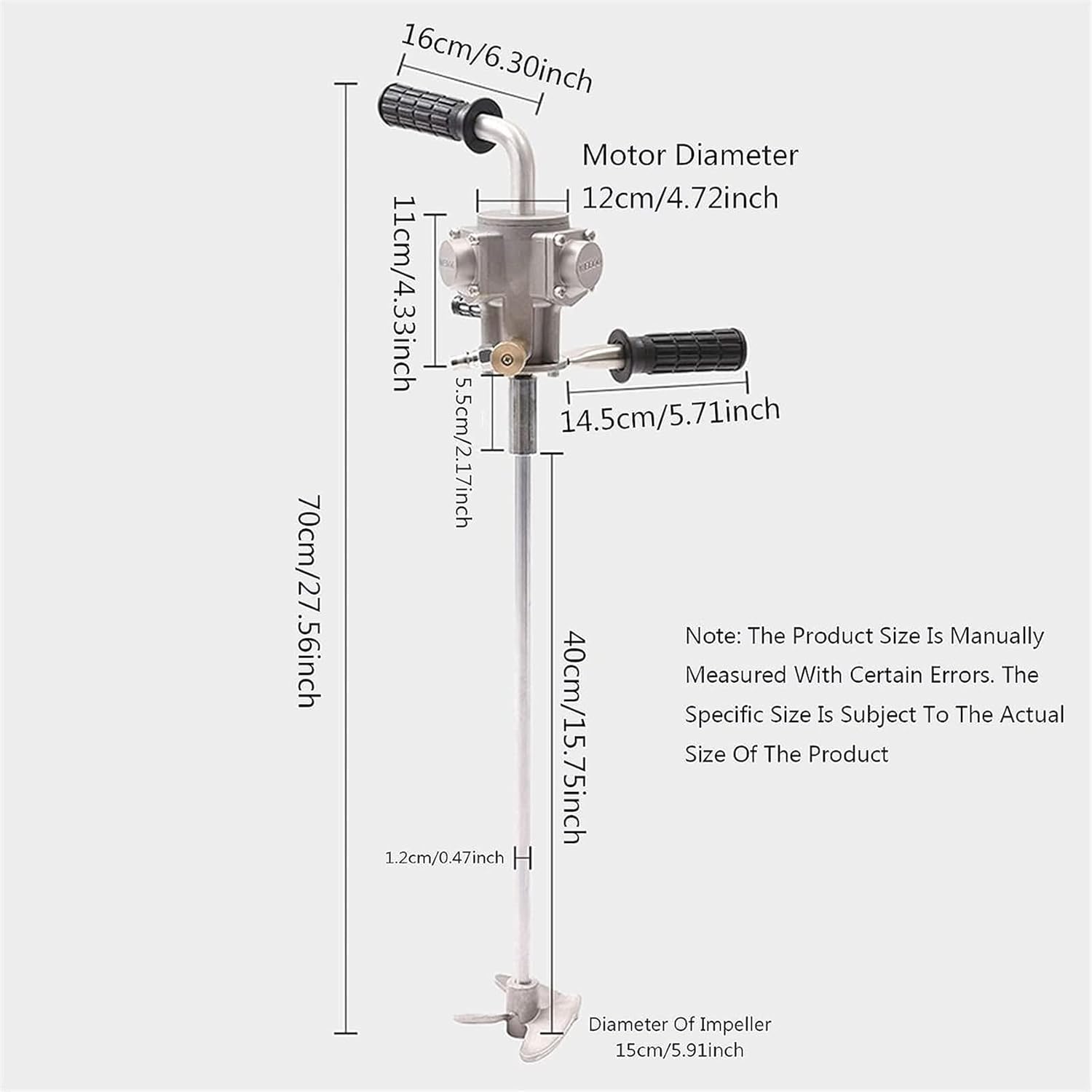 Portable Pneumatic Paint Mixer, 5 Gal/20L Adjustable Speed Coating Mixer Machine, Air Agitator Paint Mix Tool for Paint Coating Materials Viscous Liquid Ink