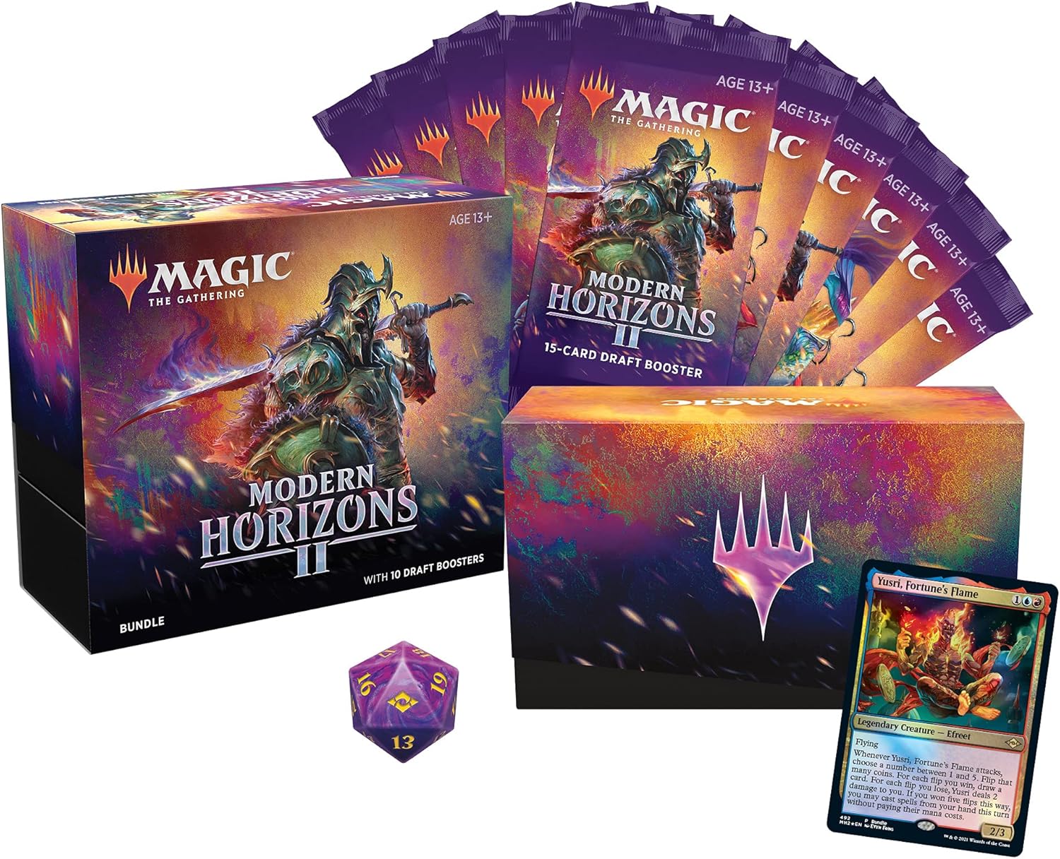 Magic: The Gathering Modern Horizons 2 Bundle | 10 Draft Boosters (150 Magic Cards) + Accessories