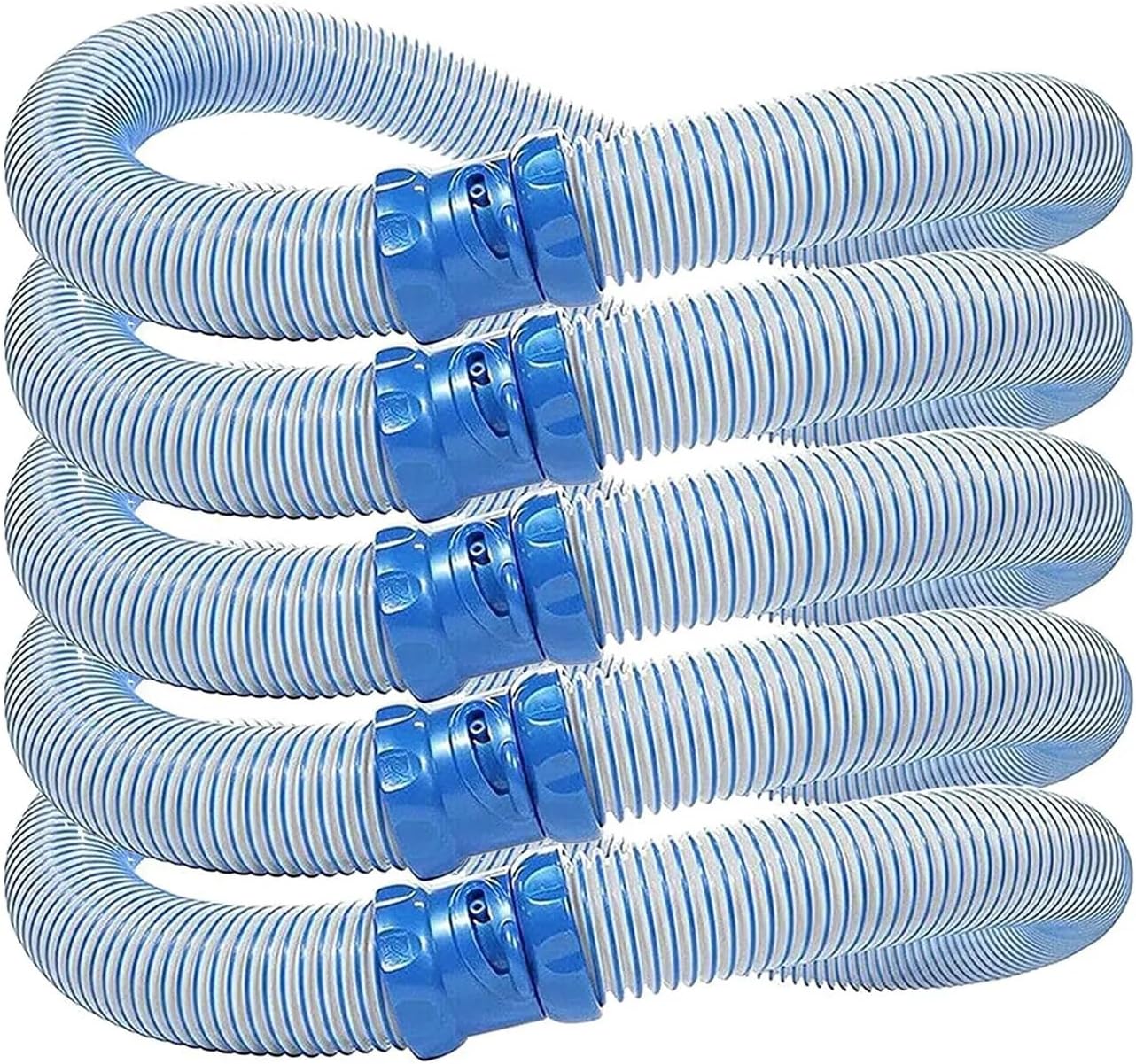 1-5Pcs Swimming Pool Cleaner Lock Hose Kit Rubber Vacuum Cleaning Pipe(5Pcs)