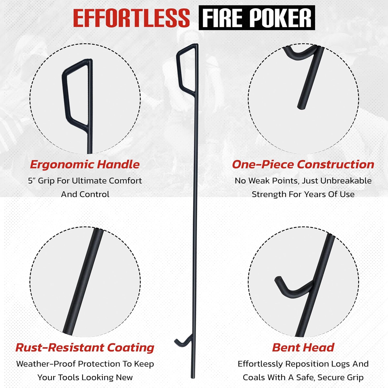 FEBTECH Smokeless Fire Pit Accessories Combo - Heavy Duty Carbon Steel 15