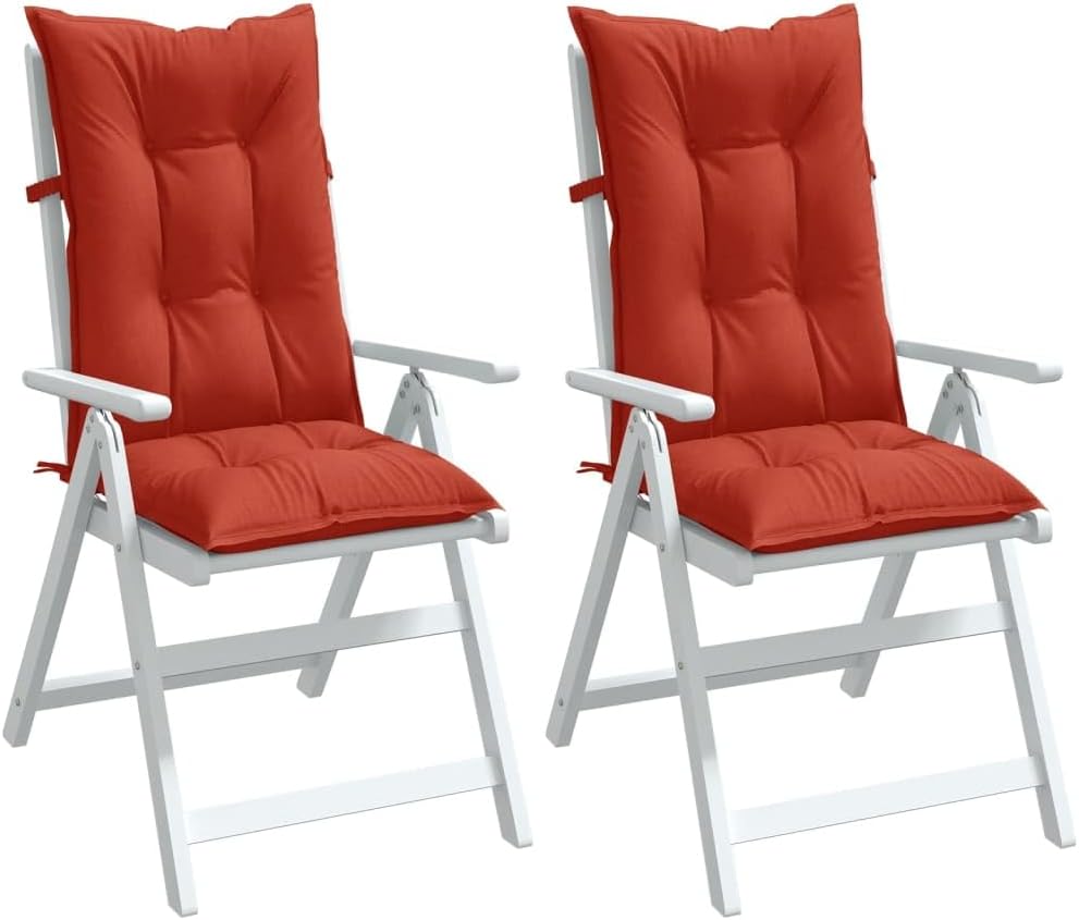 Highback Chair Cushions 2 pcs Melange Red 47.2