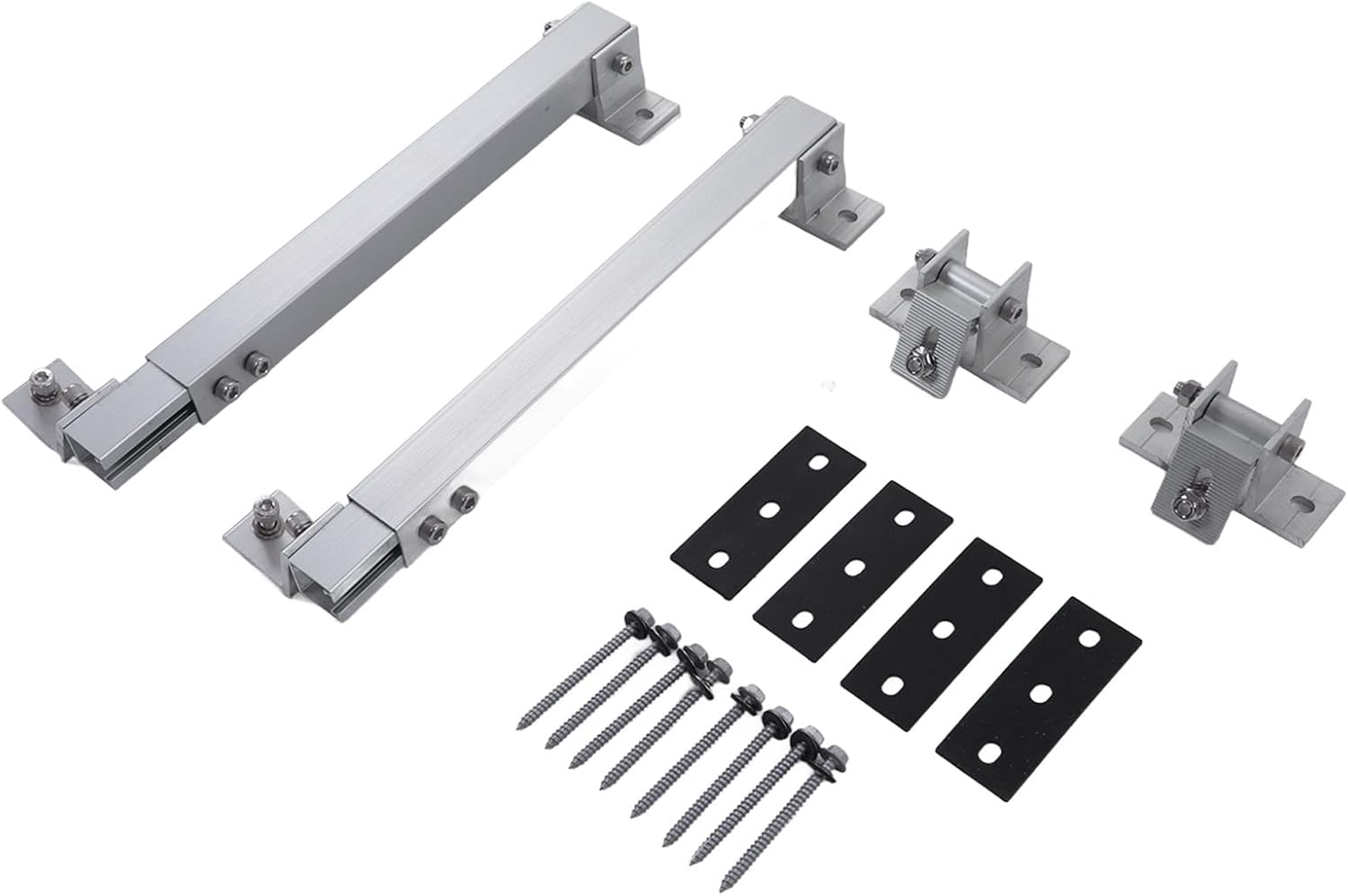 Solar Panel Mounting Bracket Solar Panel Mounting Stand Rack with 15° to 30° Adjustable Angle for Roof Balcony Ground Communication Base Station