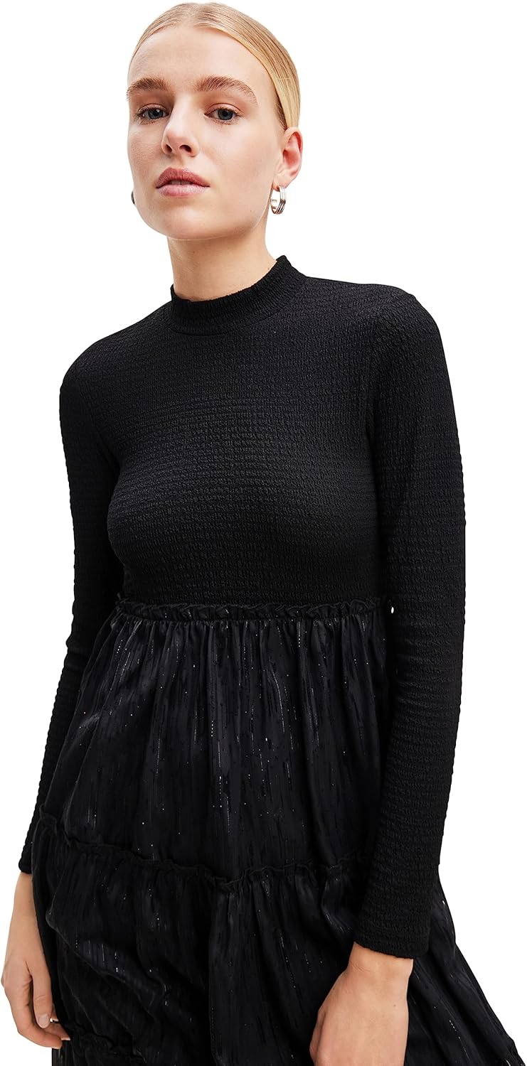 Desigual Women's Vestido Midi Combinado