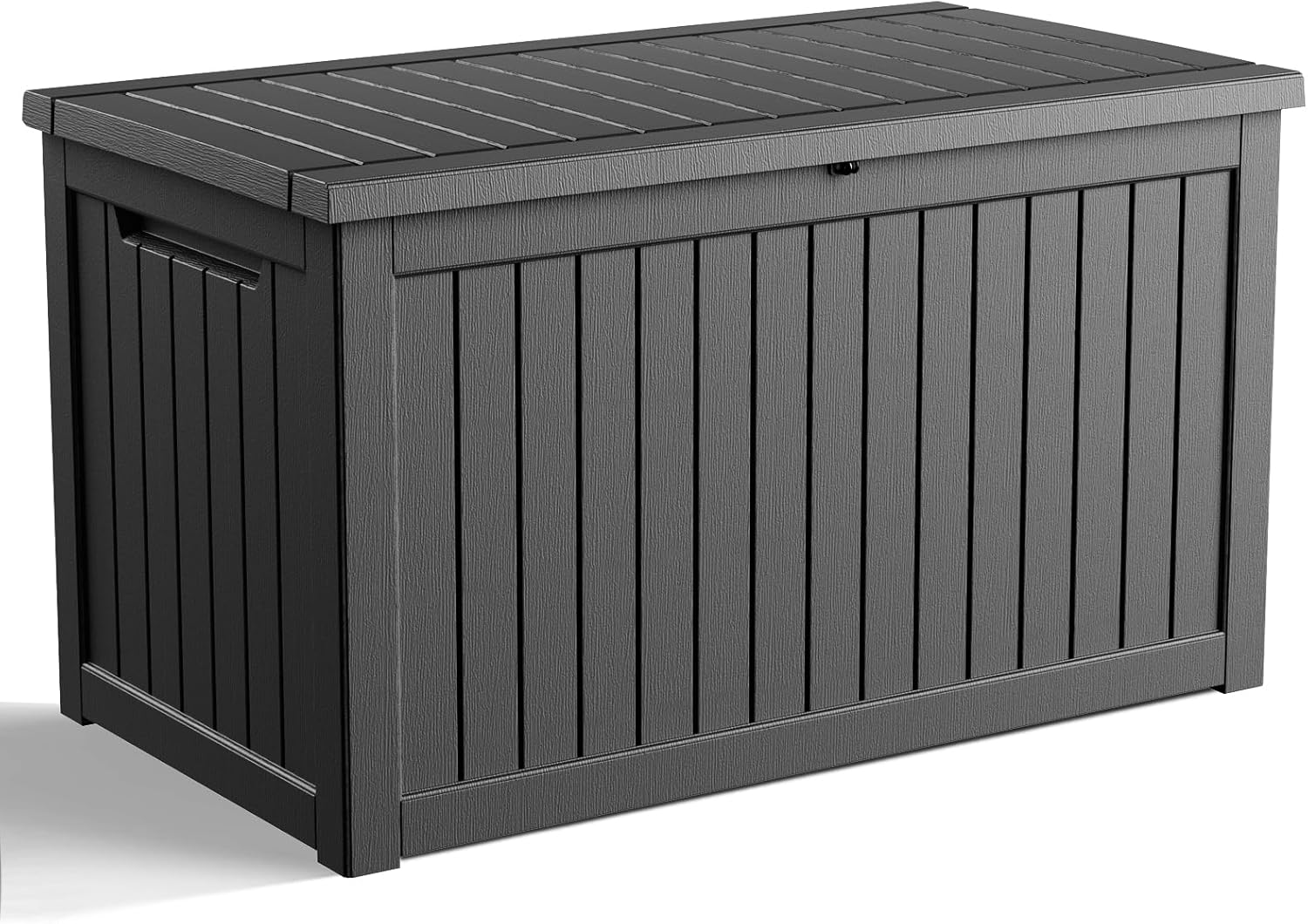 230 Gallon Outdoor Resin Deck Box – Lockable Waterproof Storage for Patio Furniture, Cushions, Garden Tools & Pool Accessories (Black)