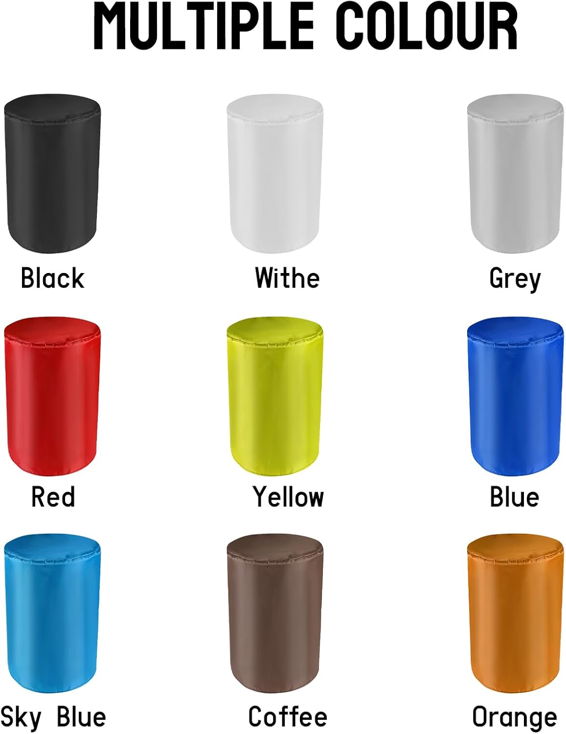 Custom Vertical Round Dust Cover, Round Pool Cover, Vertical Fire Pit Cover, Heavy Duty Waterproof Gas Grill Durable, Windproof (520 * 520 * 520in)