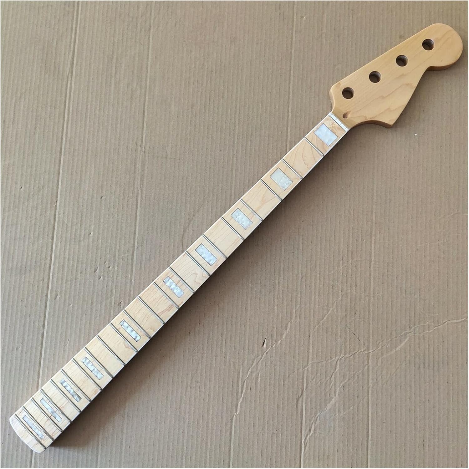 DIY Guitar Neck Maple 21Fret Bass Guitar Neck Replacement 4 String Maple Fingerboard 38mm Nut Guitars Parts