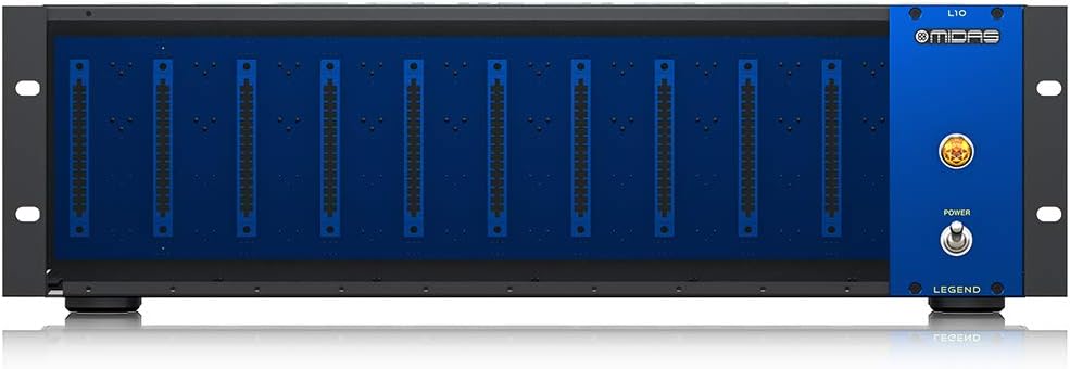 Midas LEGEND L10 500 Series Rackmount Chassis for 10 Modules with Advanced Audio Routing