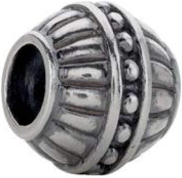 Bonyak Jewelry Sterling Silver Kera Round Fluted Single Granulated Bead