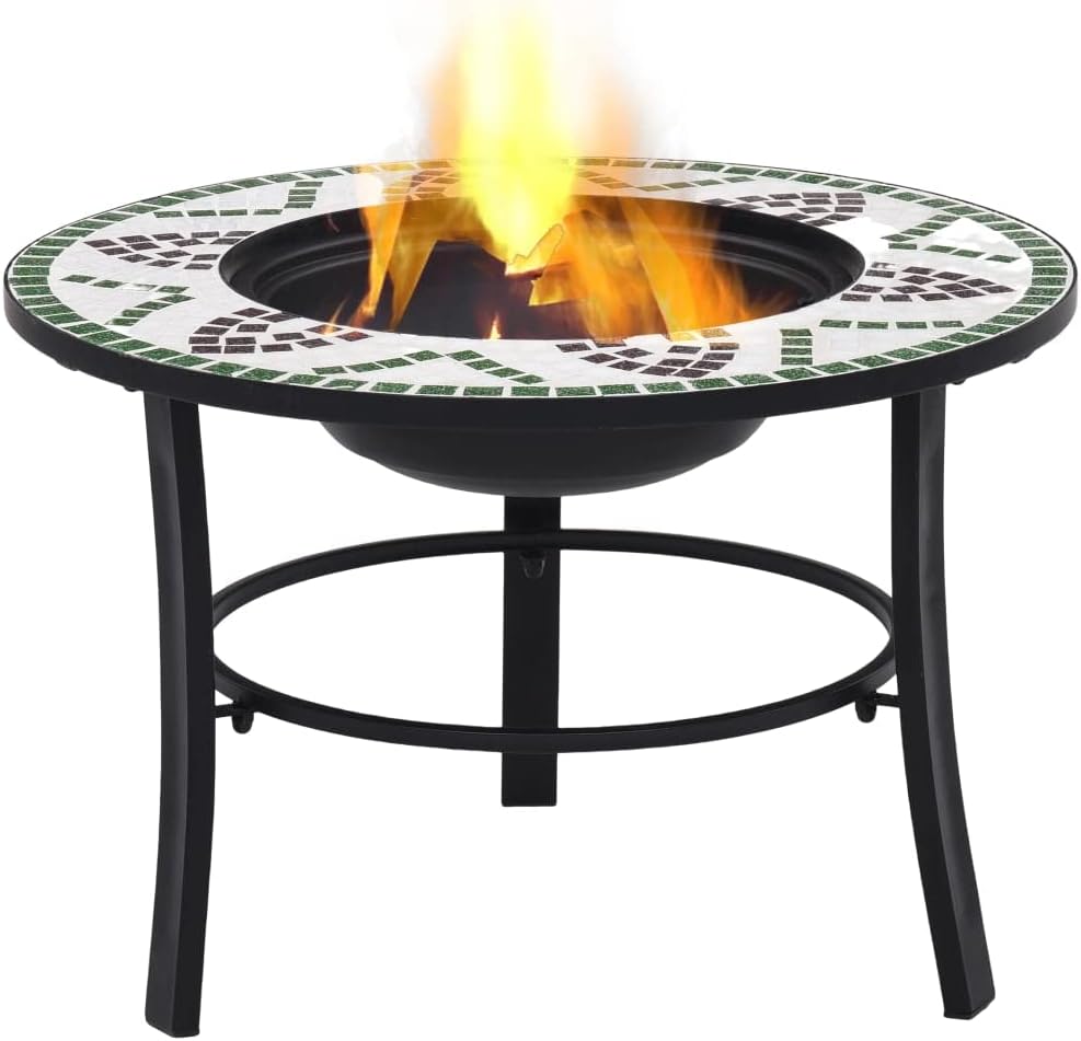 SKM Mosaic Fire Pit Green 26.8