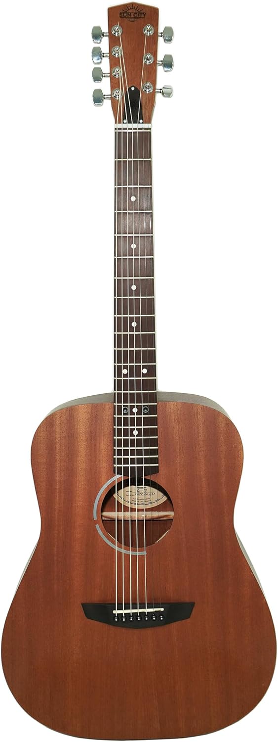 New Acoustic Guitar, Seven 7 String Acoustic Dreadnought Guitar Trembita SunCity made in Ukraine Natural Wood!
