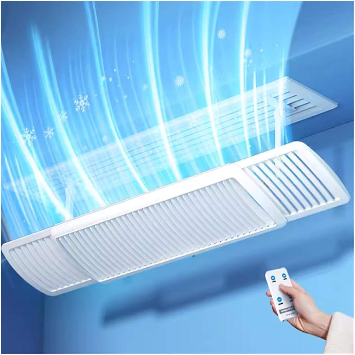 Air conditioning deflector Louvered Type Central AC Air Flow Deflector, Adjustable Air Conditioner Deflector, Air Wing Air Cooled/Hot Baffle Wind Direction Windshield for Home