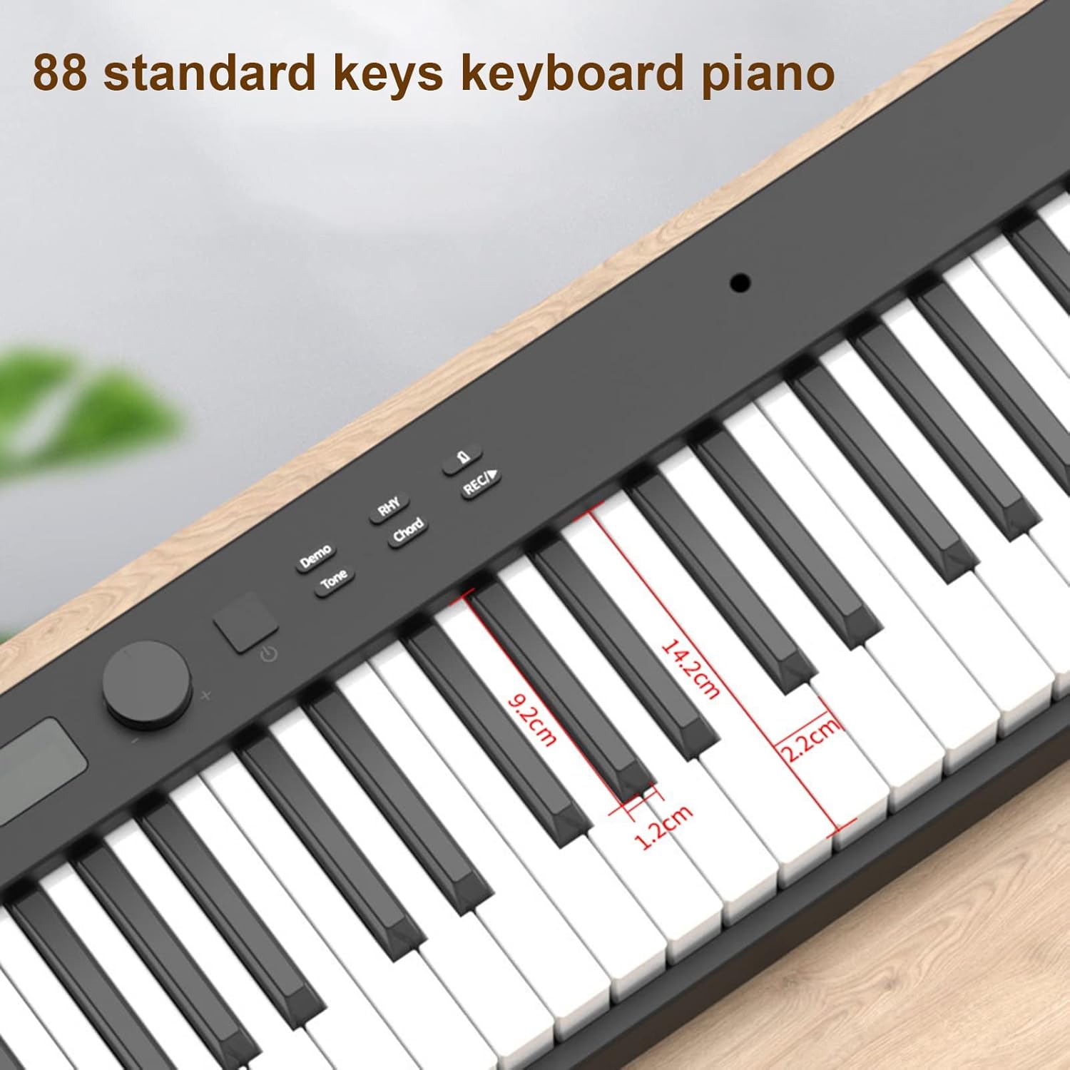 88 Keys Foldable Keyboard Piano Digital Piano With Rechargeable Battery Professional Electric Piano 12h Running Time, Including Sustain Pedal for Beginners