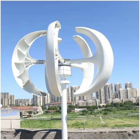 5000W 8000W Vertical Axis Wind Turbine - 12V 24V 48V Wind Generator for Home, Farm, Hybrid Street Lights - MPPT Controller, Efficient Renewable Energy Solution (White, 12V 8KW)