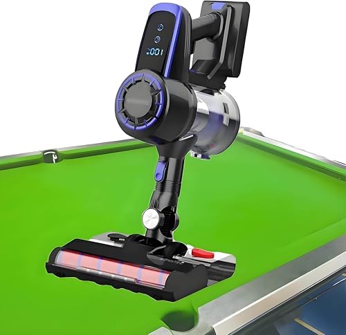 240W Cordless Electric Billiard Table Cloth Cleaner, 22kPa Handheld Vacuum for Pool Table, Intelligent Dust Removal, Blue Cloth Cleaning Tool