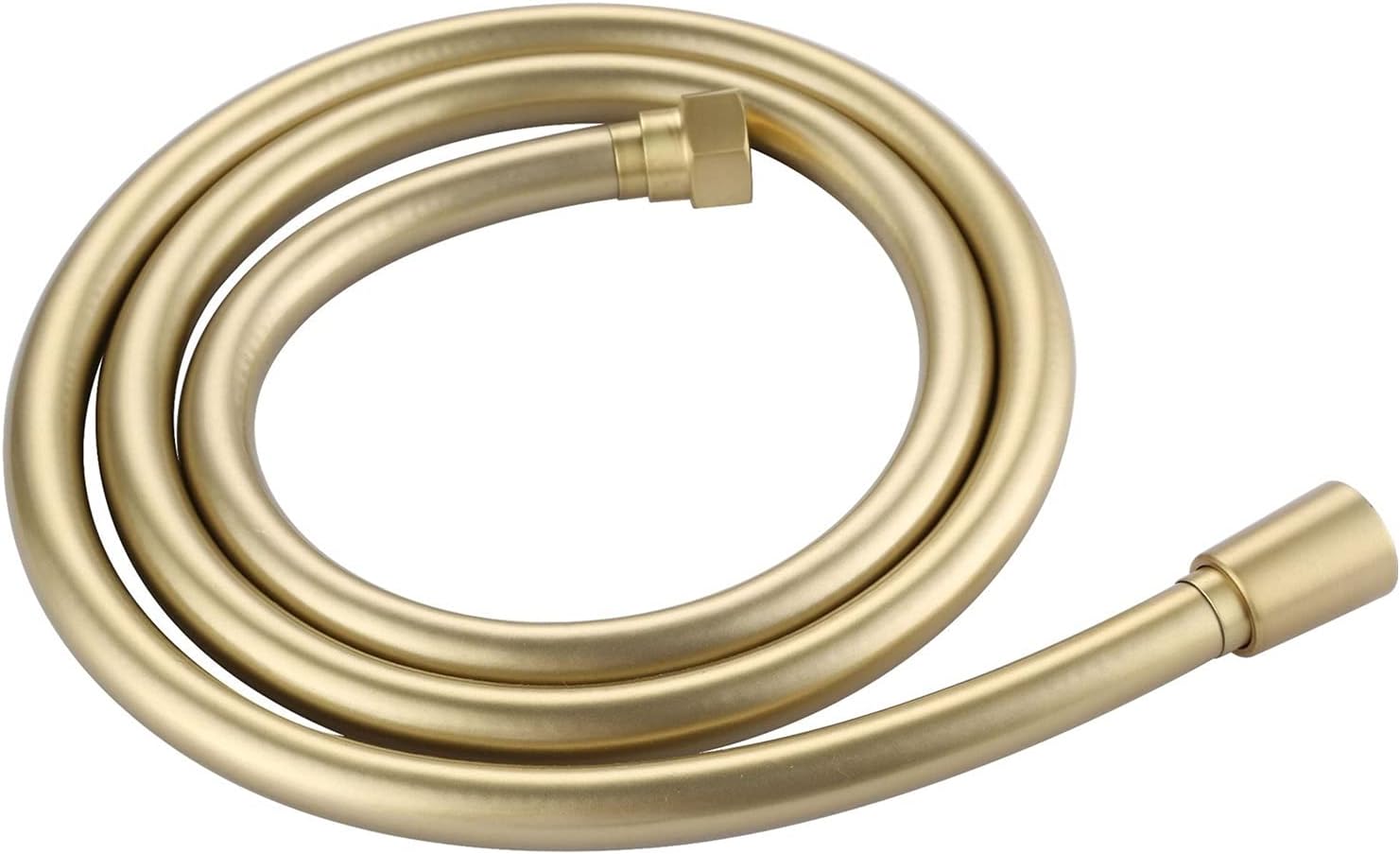 Showerhead Hose, Shower Hose 2PCS / 1.5 M Gold Color PV C Hose Handheld Shower Tube Copper Cap 360 ° Rotary Shower Tube
