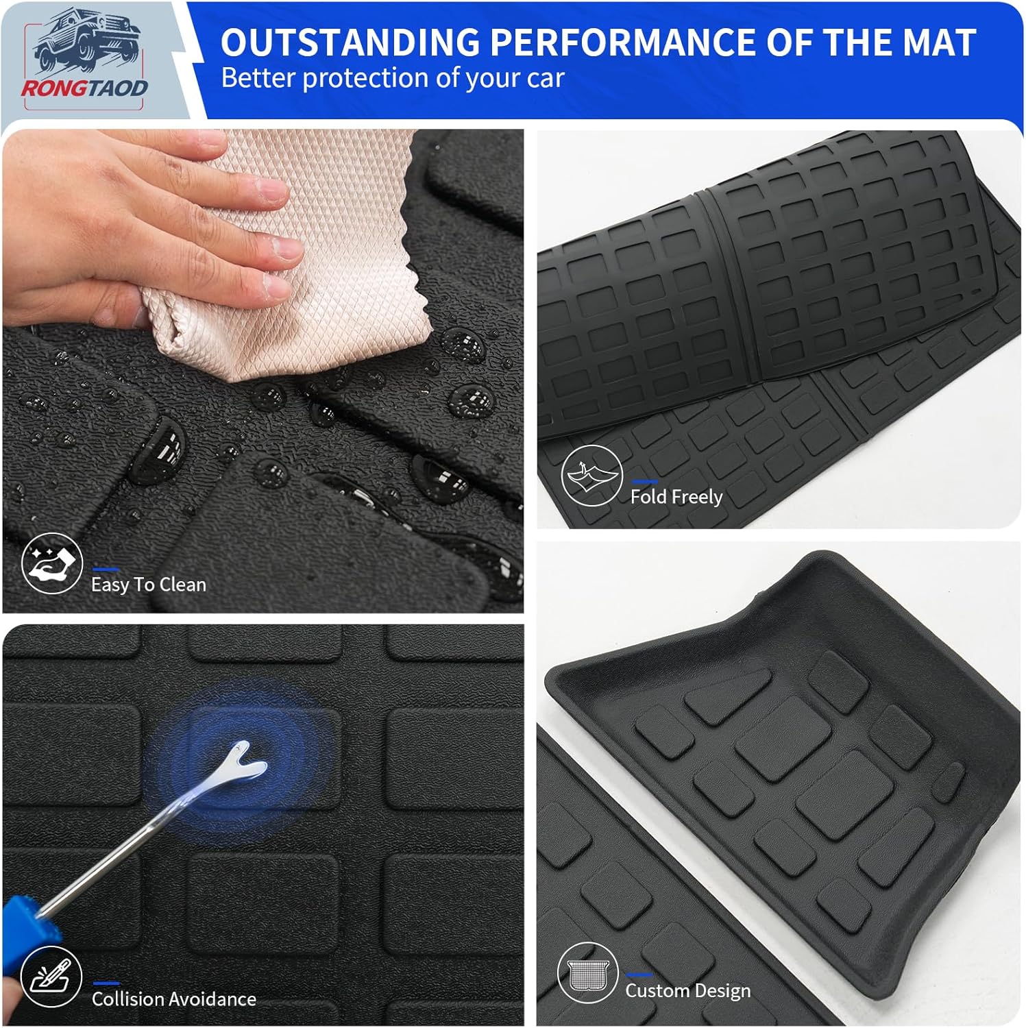 Rongtaod Floor Mats Compatible with 2023 2024 2025 Mazda CX50 Cargo Mat Cargo Liner Trunk Mat Trunk Liner Back Seat Cover Protector CX-50 Accessories (Floor Mats+Trunk Mat+Backrest Mats)