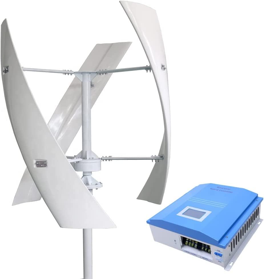 8000W Maglev Generator Wind Turbine Generator 3 Blades Vertical Axis 8KW Wind Turbine Kits with Charge Controller Off Grid System for Home Industrial