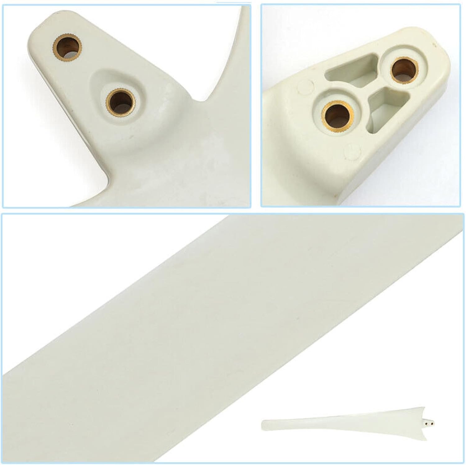 DIY High Strength Nylon Fiber Windmill Parts 600mm Horizontal Wind Turbine Generator Kit White Wind Power Generator Wind Turbine Blades (Color : White, Size : 5PC)