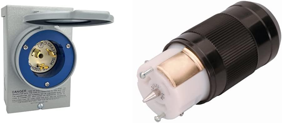 Reliance Controls PB50 50-Amp Power Inlet Box and Reliance Controls LL550C 50 Amp Generator Connector