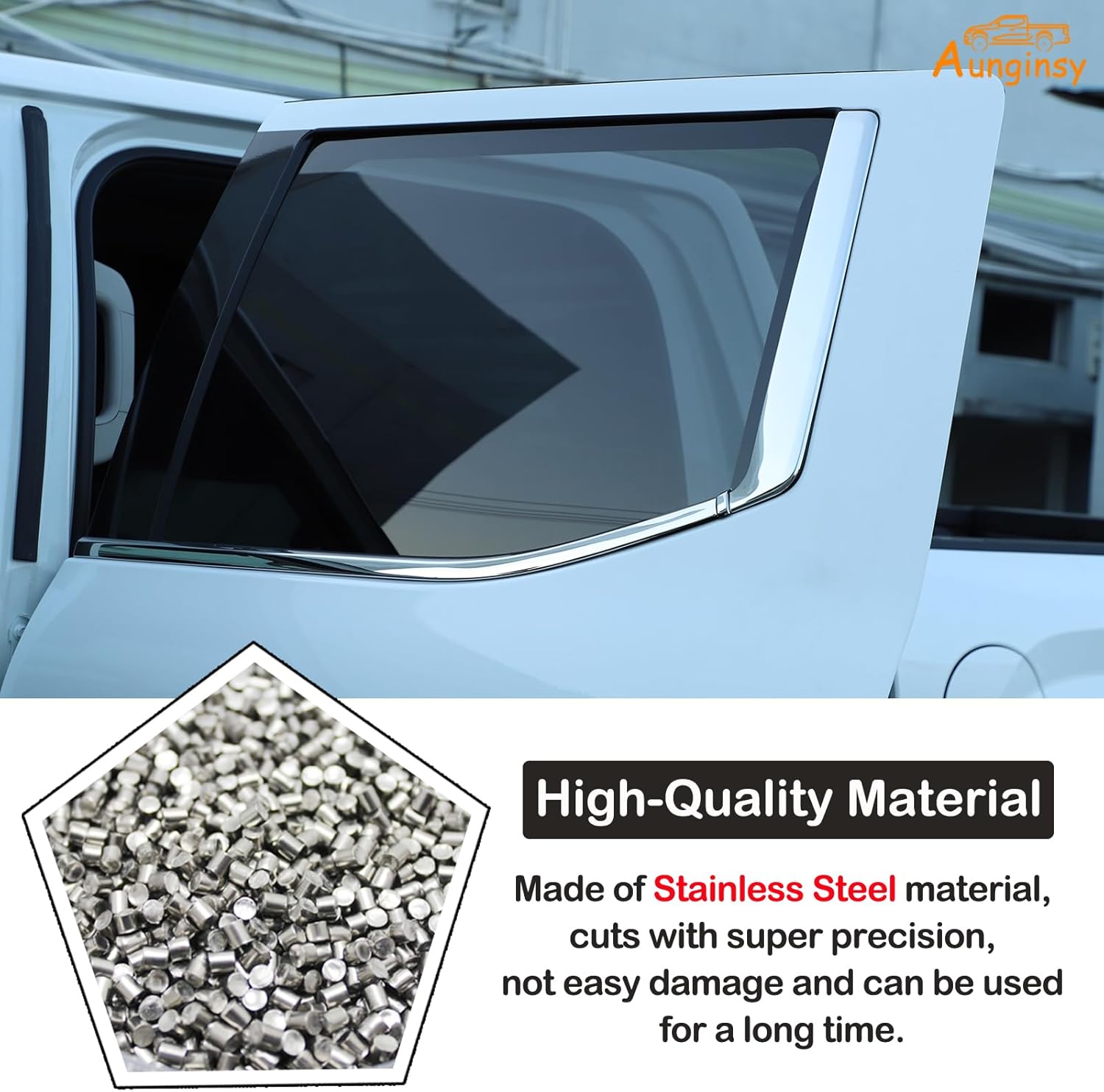 Car Exterior Side Window Decorative Bright Strip Cover Fit Toyot@a Tundra 2022-2025 Outer Window Door Body Side Strip Scratch-Proof Molding Polished Stainless Steel Reflective Pre-Cut Trim Accessories