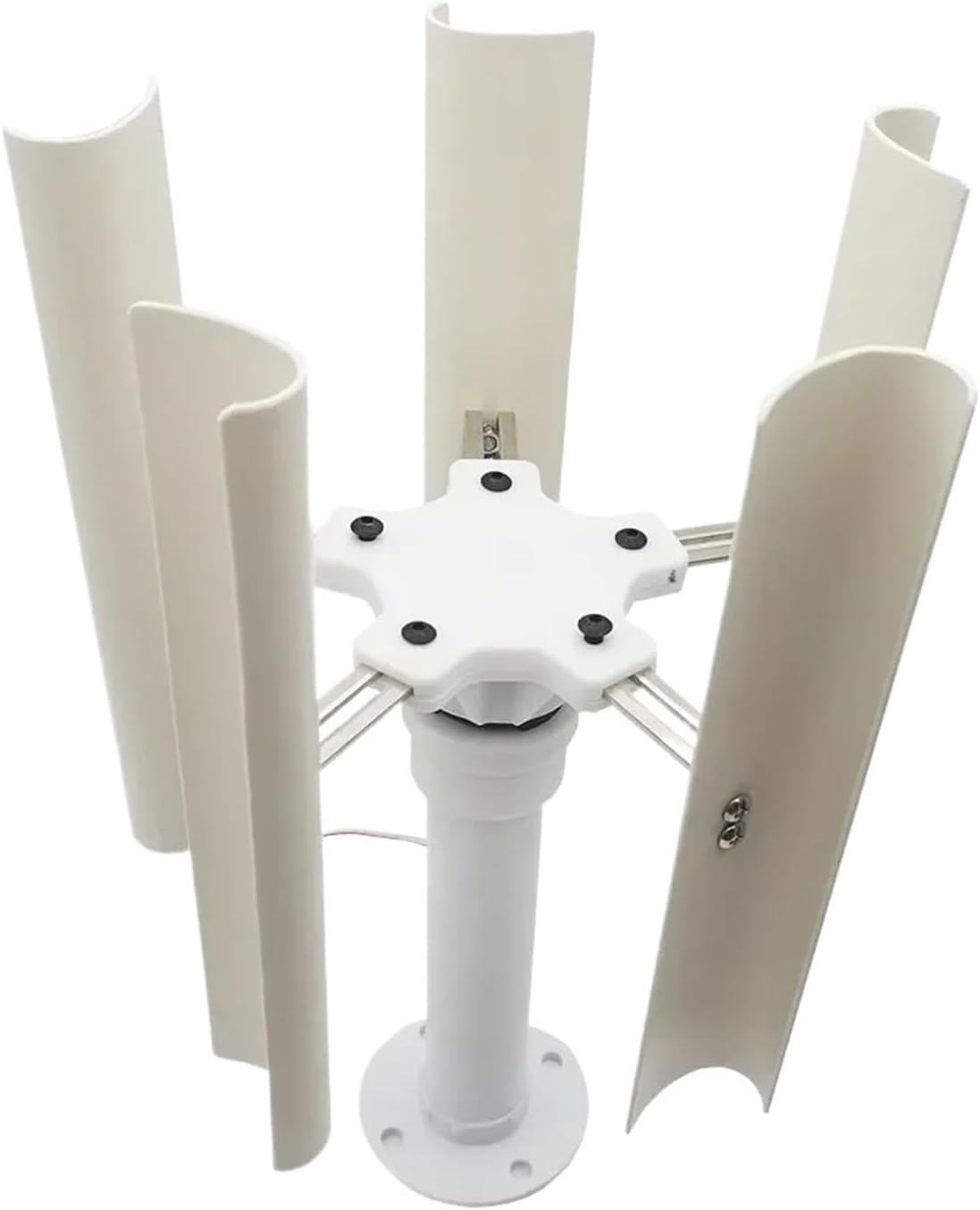 35W Vertical Axis Wind Turbine Model DIY 5 Blades Three Phase Permanent Magnet Brushless Generator Portable Low Speed Windmill for Physical Power Generation Experiment(Model 2)