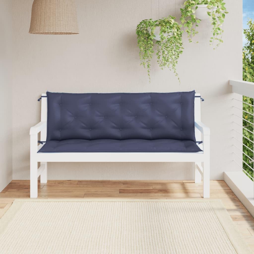 Garden Bench Cushions 2pcs Navy Blue 59.1