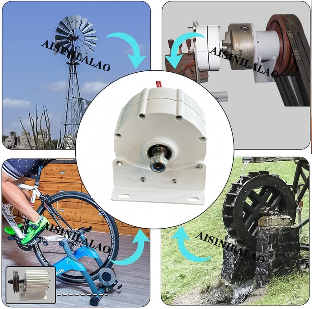 12V,10000W Wind Turbine Generator Gearless Permanent Magnet Generator Turbine, 500 RPM Low Speed 12V 24V for Water Conservancy and Wind Power Household(220V)