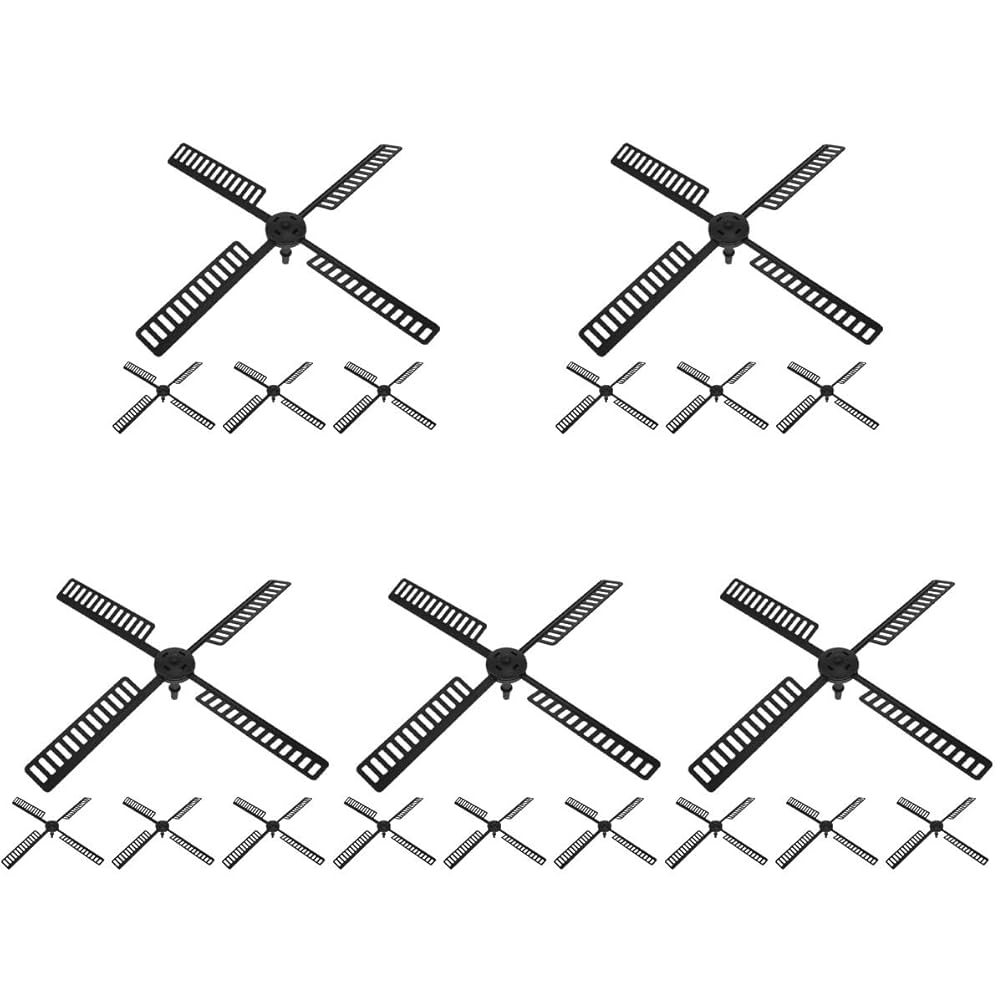 Alipis 20pcs Solar Windmill Accessory Plastic Windmill Blades for Outdoor Garden Decor Eye-catching Design for Lawn Patio