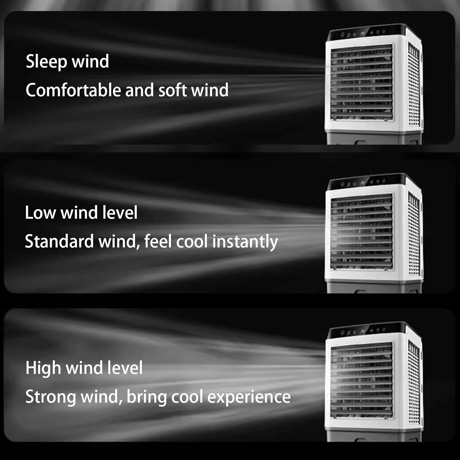 Energy-Saved Air Cooler, 3 In 1 Air Conditioner with Water Tank, 24H Timer, 3 Speeds, Portable Evaporative Cooler for Office Room Garage