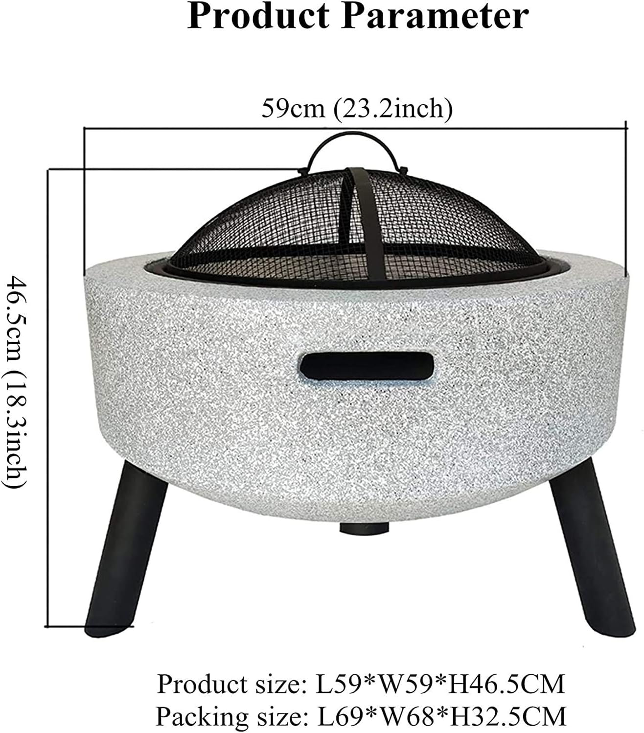 Courtyard Grill Heating Stove, Charcoal Outdoor Grilling Stove BBQ Grill/Fire Pit, Dining Table, Garden Heater Bowl, Multi-Purpose Smoked Grill