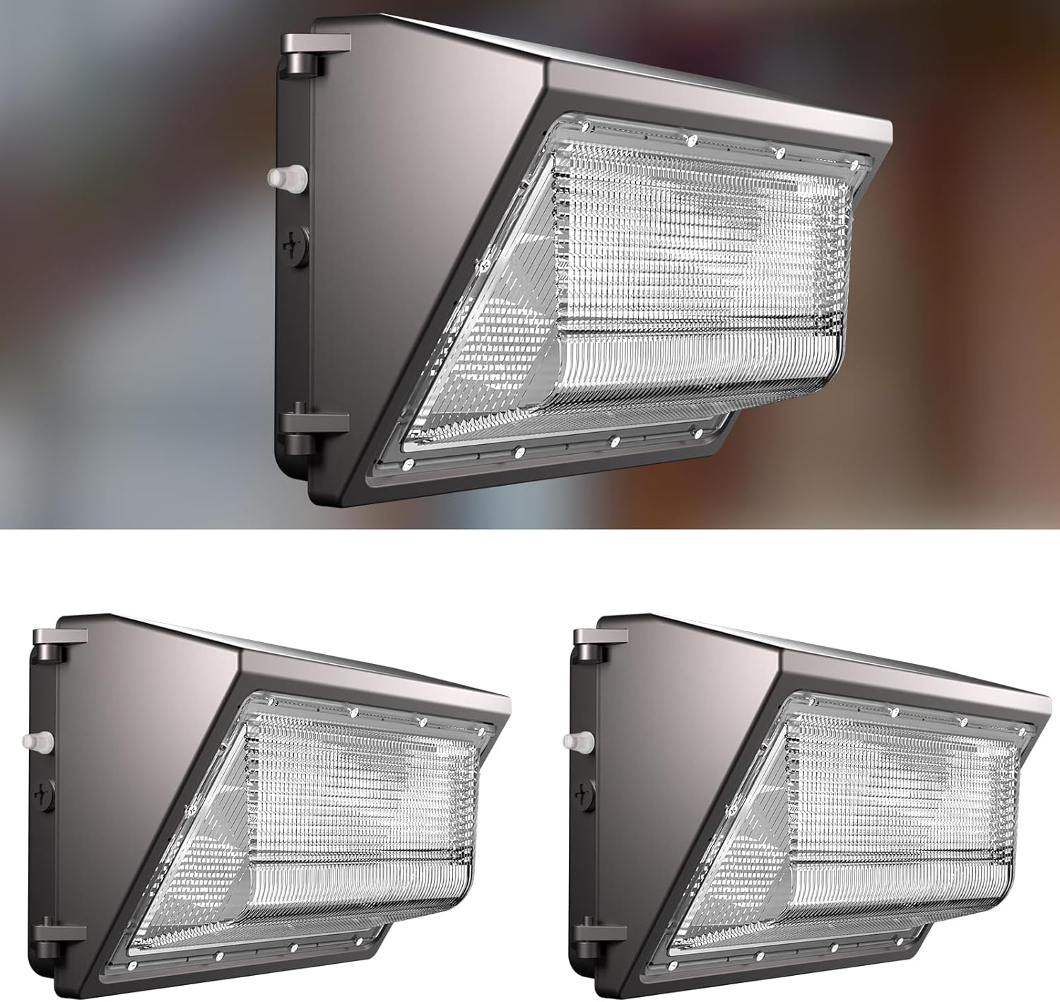 Lightdot 2Pack 150W LED Wall Pack Lights, 100-277v Dusk to Dawn Photocell | 22500Lm(150Lm/W) 5000K IP65 Outdoor Flood Lighting for Yard,Warehouse,Factory,Building,Garage, ETL(Height:10~20ft)