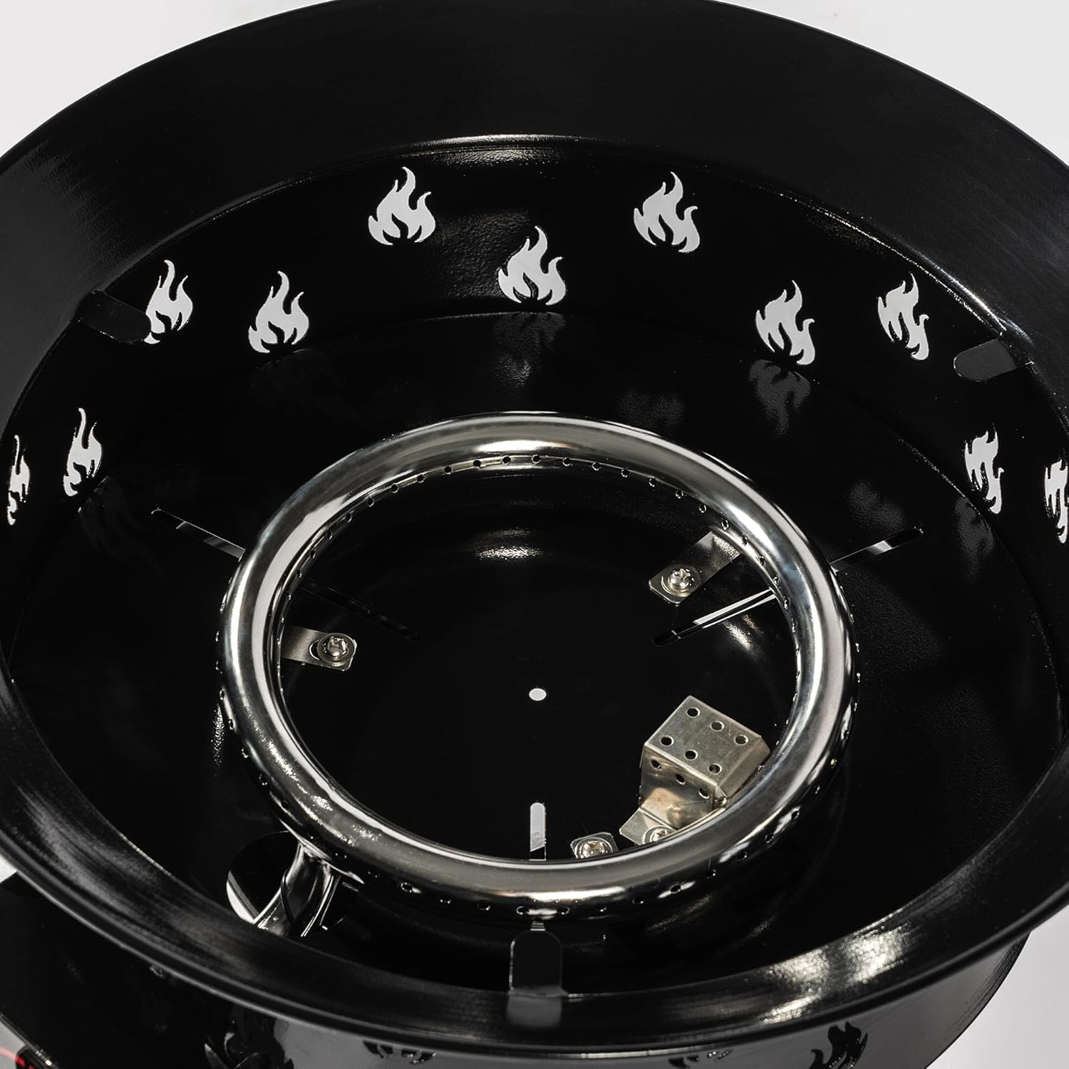 High Output Portable 19 Inch 50000 BTU Propane Fire Pit Smokeless Outdoor Gas Burner with Cover for Backyard Patio and Camping Adventures Black