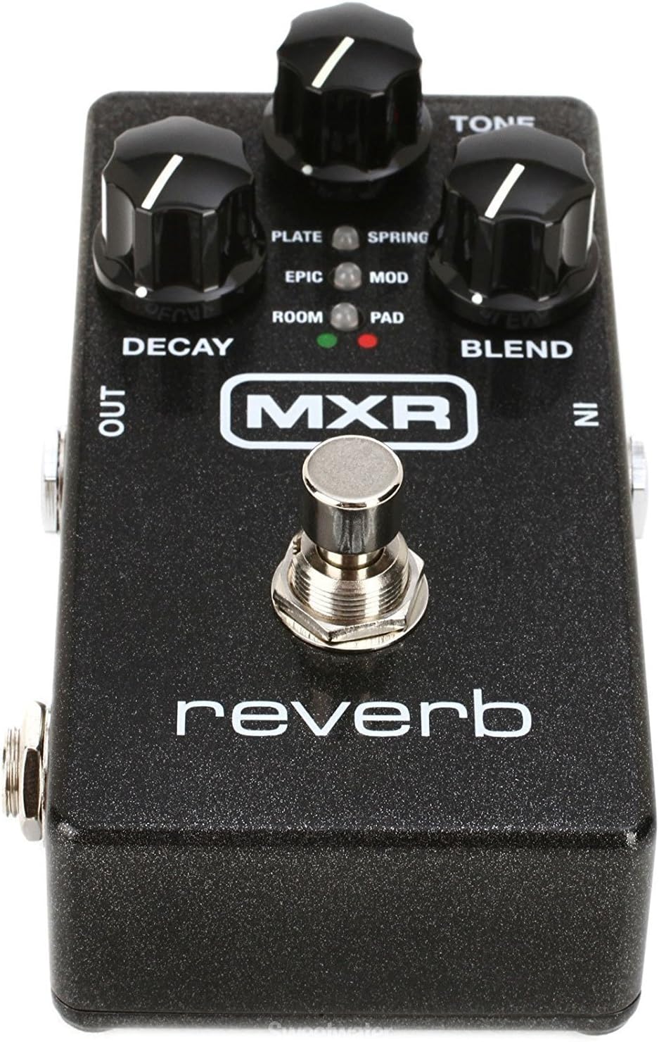 MXR M300 Reverb Analog Guitar Effects Pedal Bundle with 2 MXR Patch Cables, 6 Dunlop Picks, and 9V Power Supply
