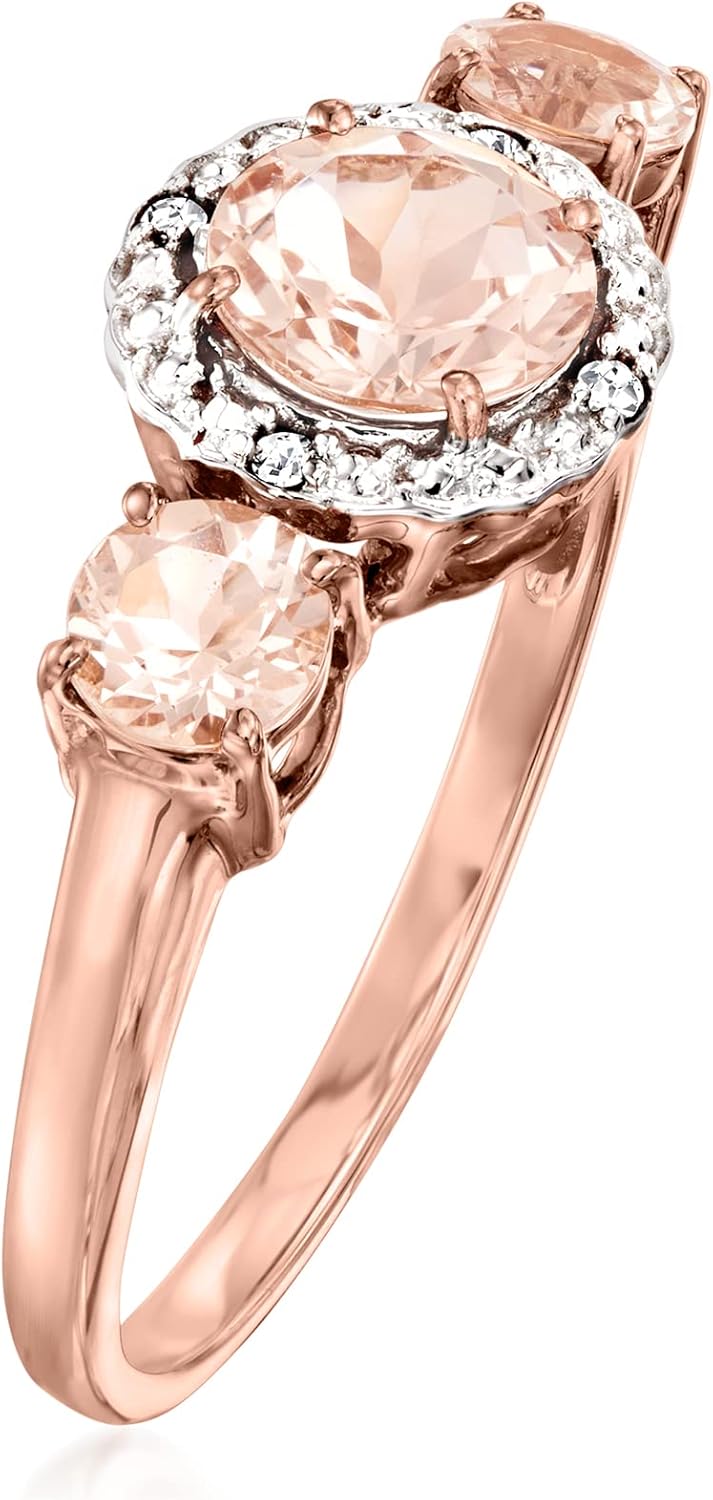 Ross-Simons 1.25 ct. t.w. Morganite Ring With Diamonds in 14kt 2-Tone Gold