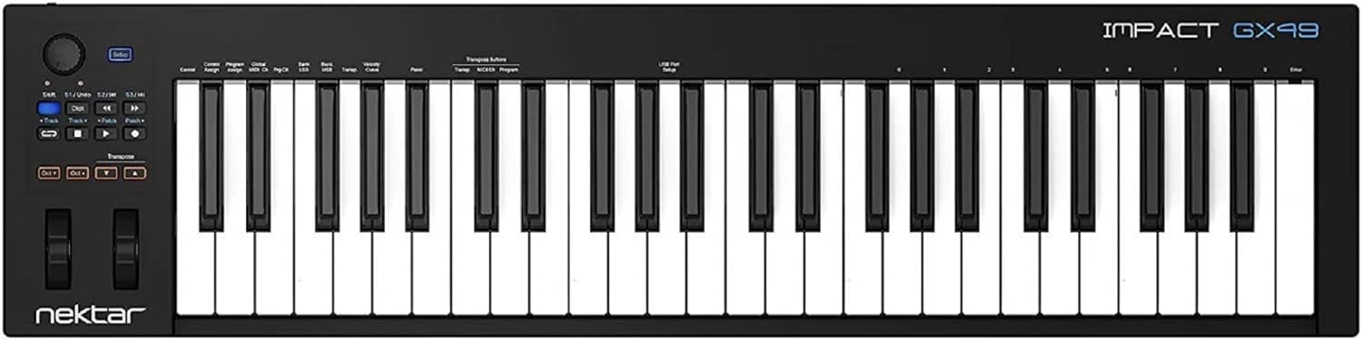 Nektar Impact GX49 | USB MIDI Controller Keyboard with Nektar DAW Integration Black
