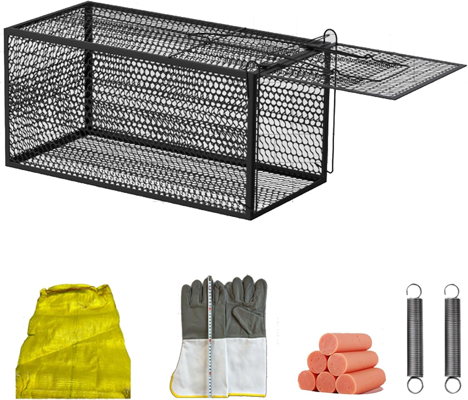 Stray Cat Humane Trap, Live Humane Animal Trap Cage for 1-10kg Feral Rodent Catch and Release for Raccoon, Chicken, Stray Cats, Squirrel(50 * 18 * 18cm)